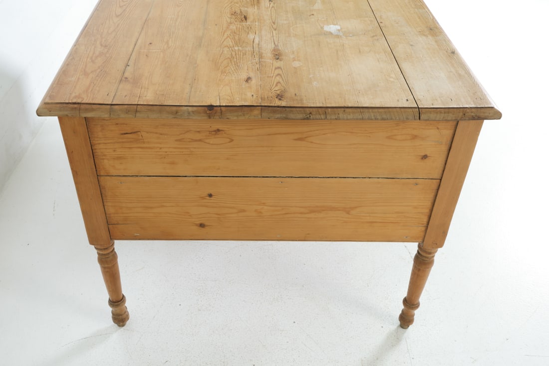 ANTIQUE RUSTIC PINE DESK - 7