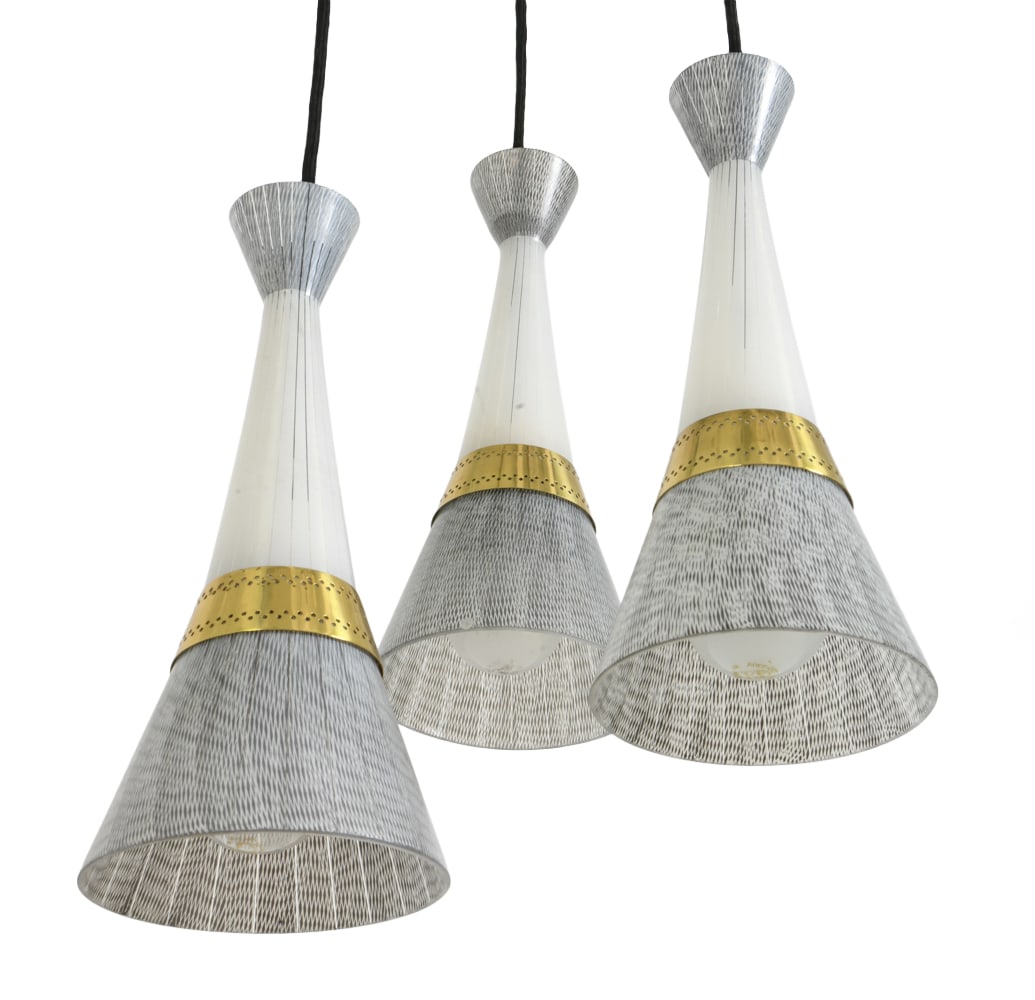 ATTR. STILNOVO ITALIAN GLASS CHANDELIER (1 of 17)