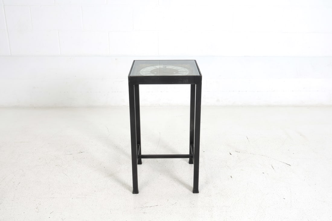 WEST GERMAN CLOCK FACE SIDE TABLE - 4