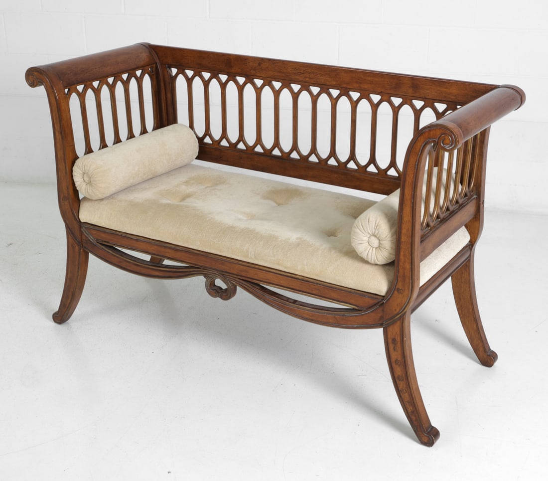 ADAMS STYLE CHERRY SETTEE SOFA - 2