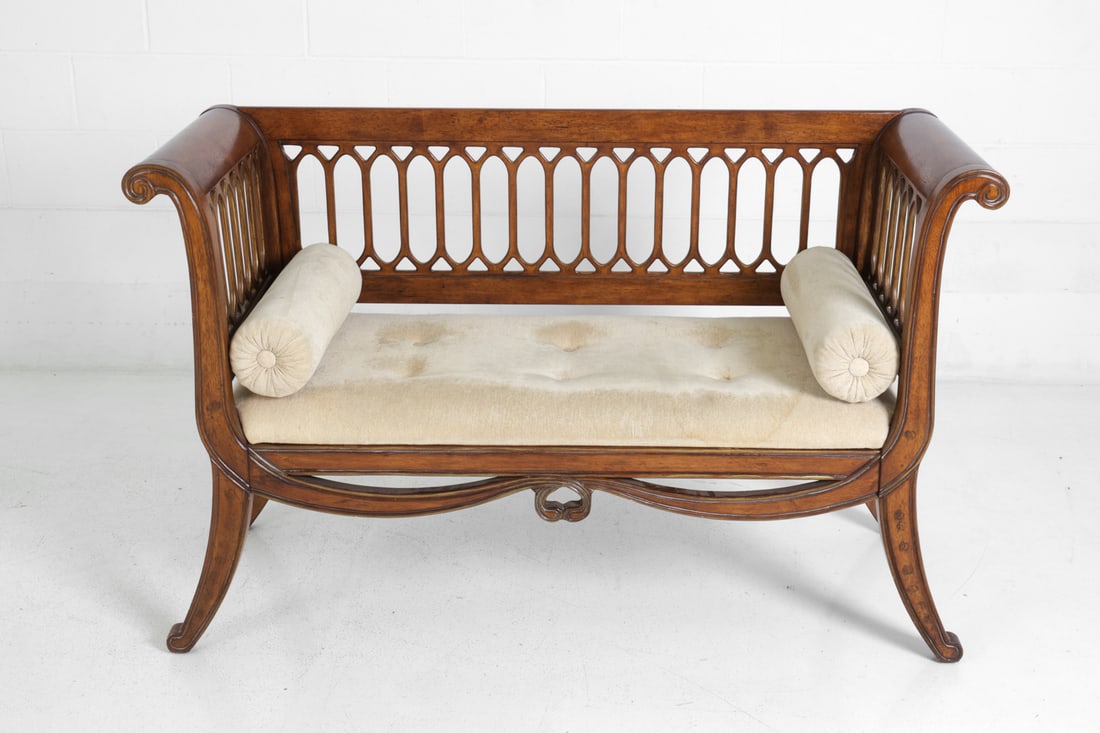 ADAMS STYLE CHERRY SETTEE SOFA - 4