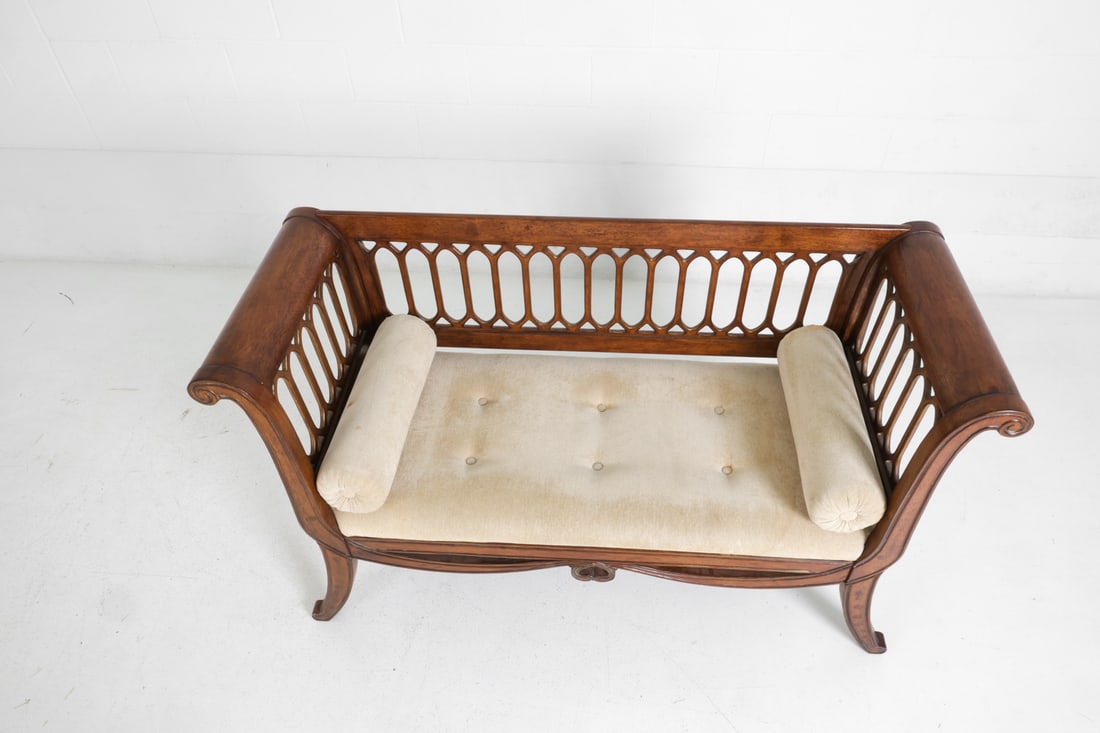ADAMS STYLE CHERRY SETTEE SOFA - 6