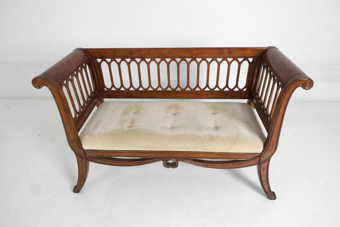 ADAMS STYLE CHERRY SETTEE SOFA - 8