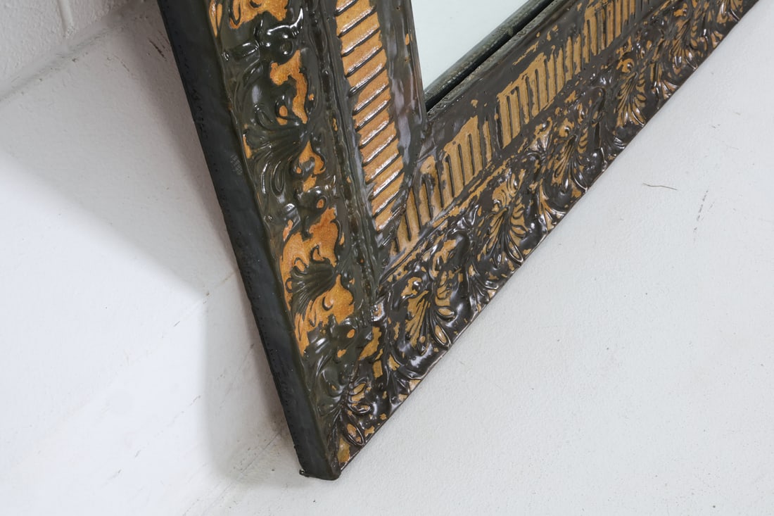 TIN PANEL FRAME WALL MIRROR - 6