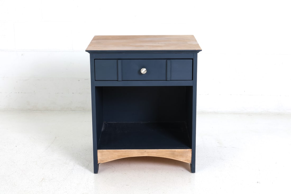 PAINTED PINE NIGHTSTAND SIDE TABLE - 3