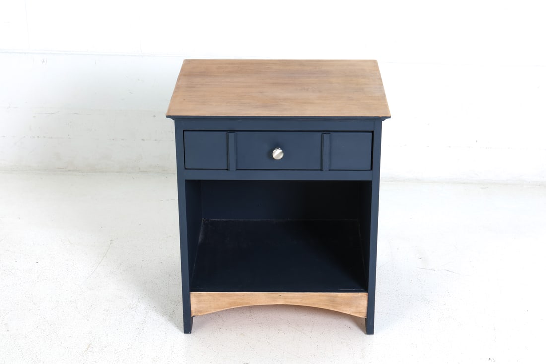 PAINTED PINE NIGHTSTAND SIDE TABLE - 4