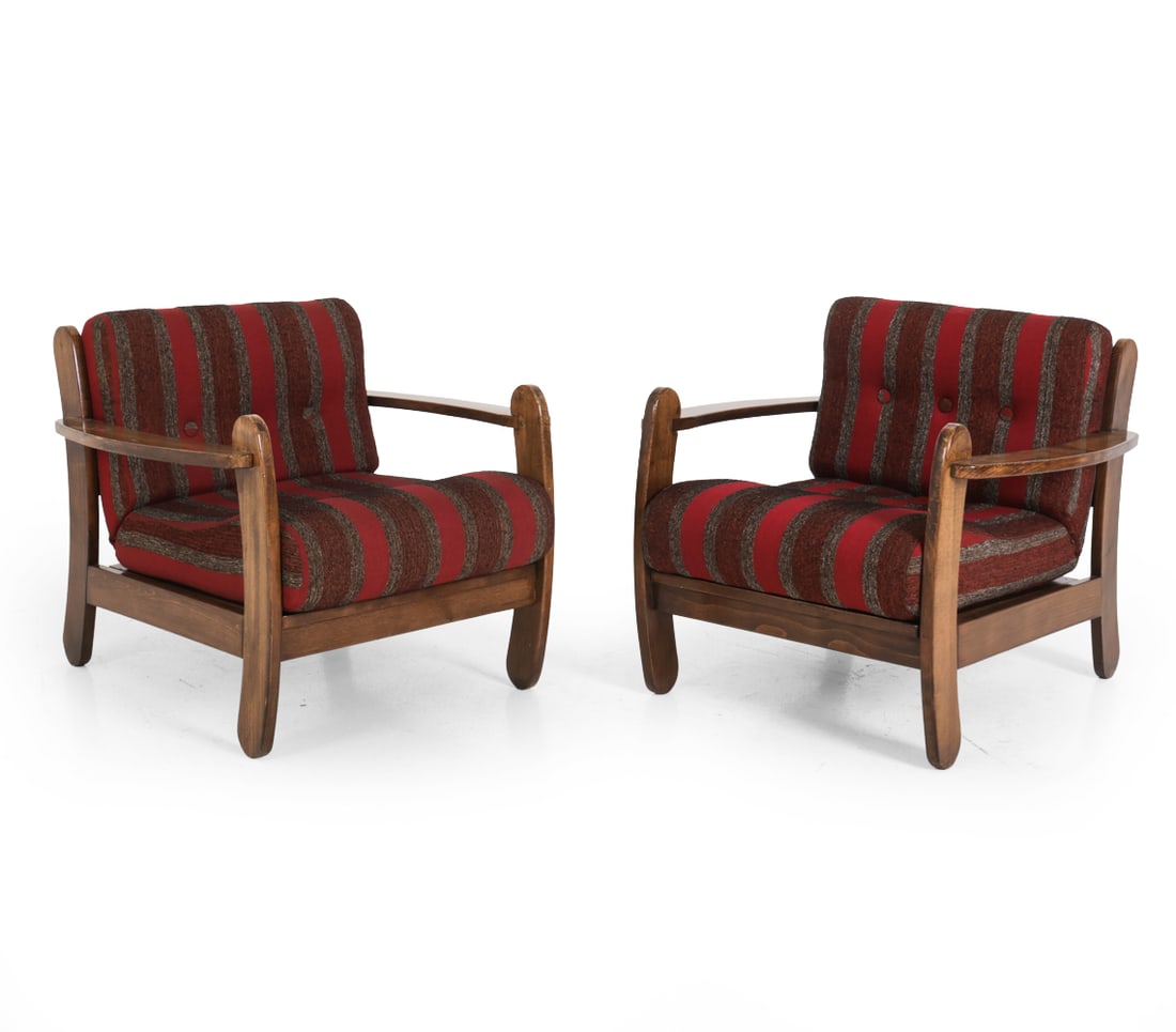 PAIR ATTR. SWARZEDZKIE BEECH ARMCHAIRS 1960S (1 of 16)
