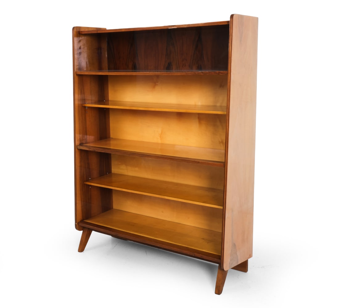 NOVY DOMOV CZECH WALNUT BOOKCASE C. 1960S (1 of 16)