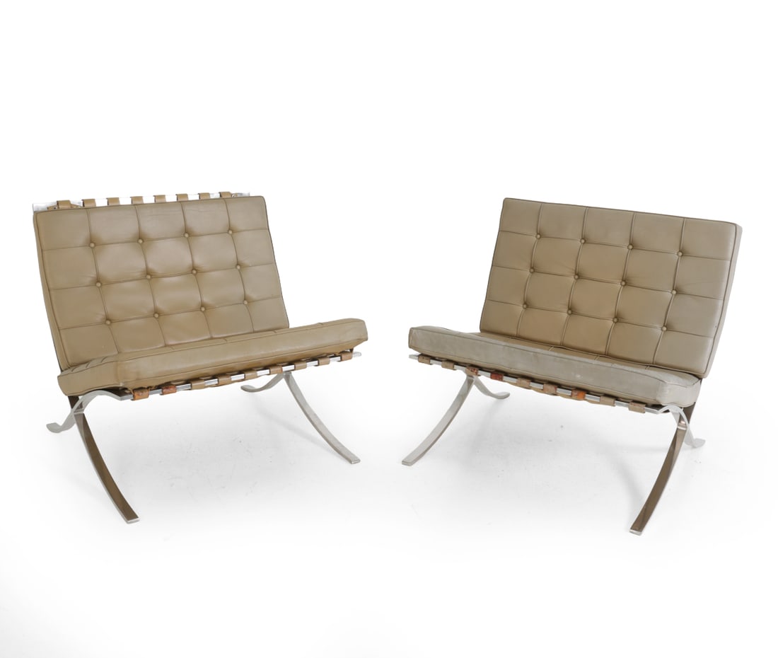 PAIR OF KNOLL BARCELONA LOUNGE CHAIRS C. 1969 (1 of 13)