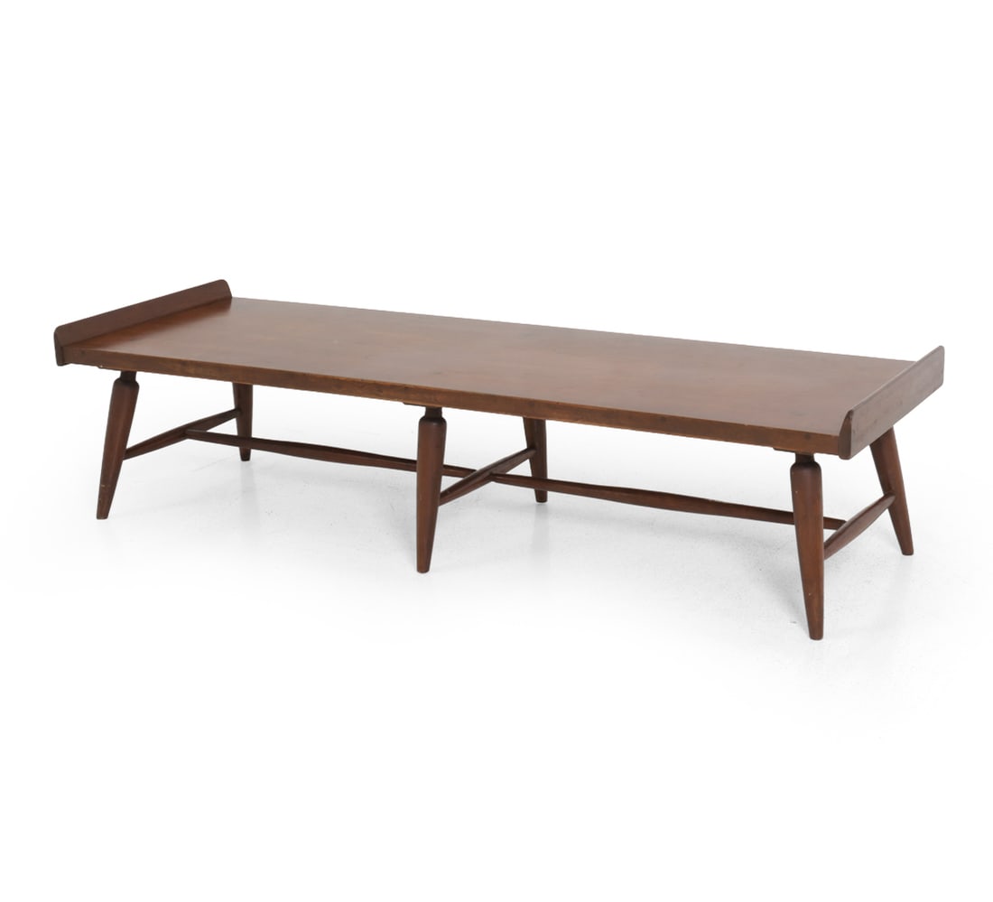 WILLETT WALNUT COFFEE TABLE/BENCH C. 1960S (1 of 17)