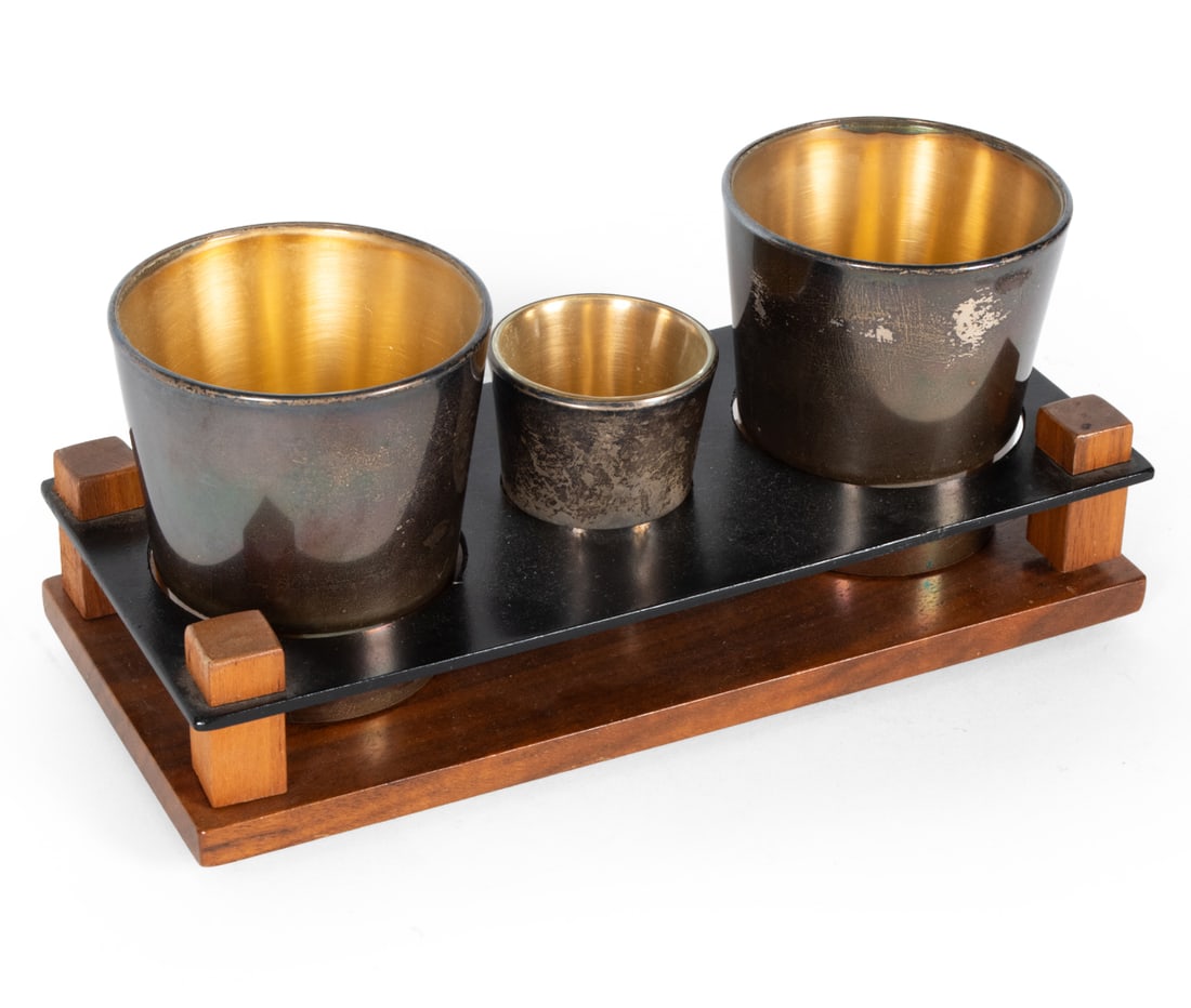 REED & BARTON STERLING & GLASS COCKTAIL SET (1 of 14)
