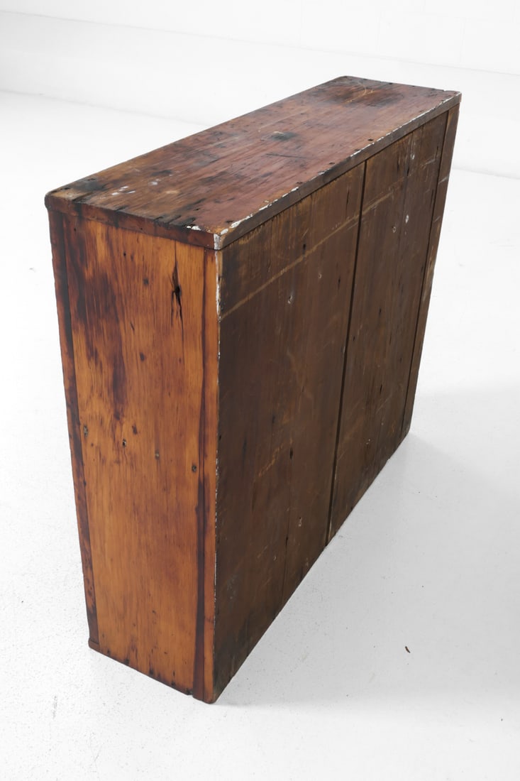 19TH C. PRIMITIVE PINE WALL CABINET - 13