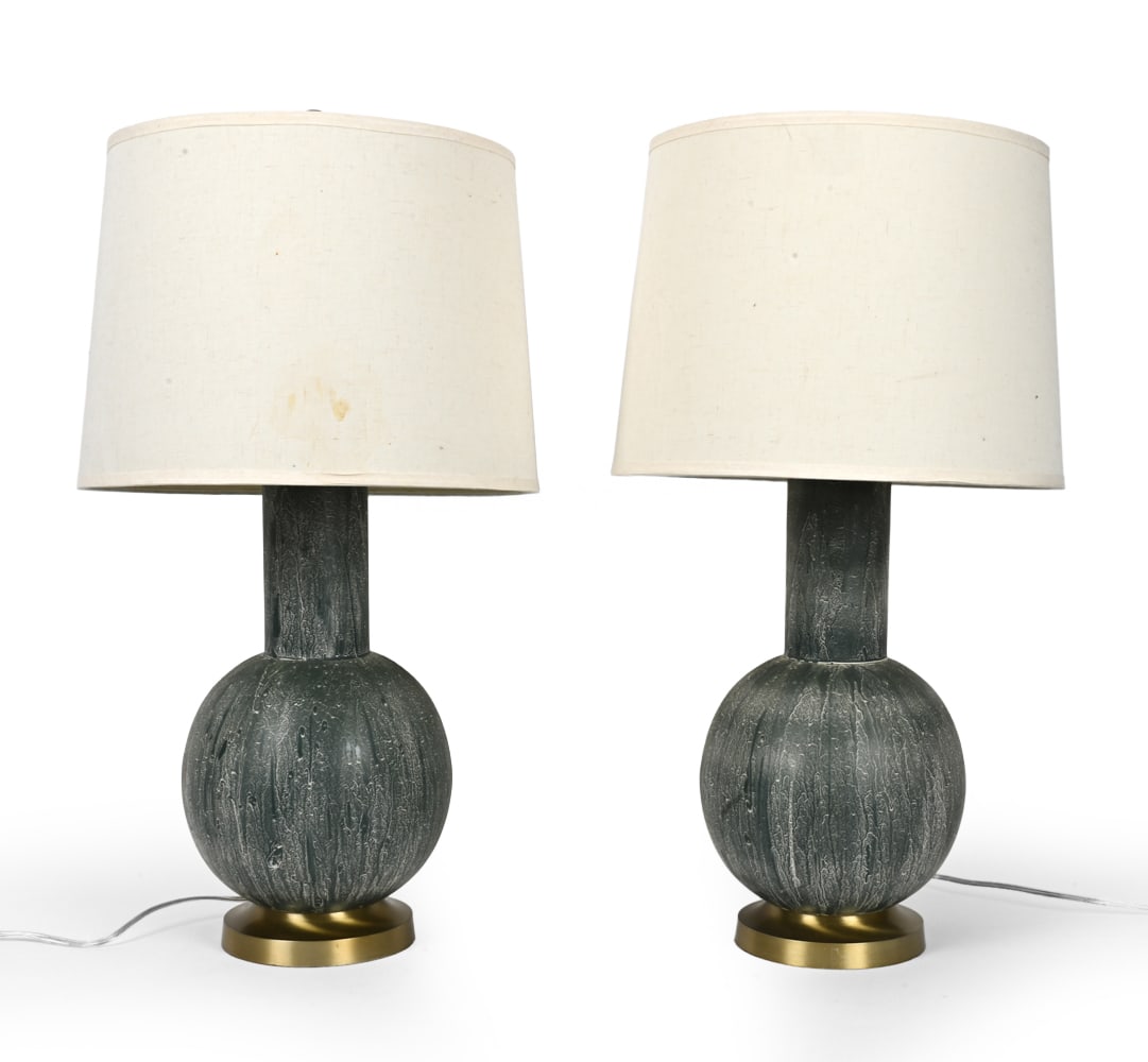PAIR OF CERAMIC TABLE LAMPS (1 of 11)