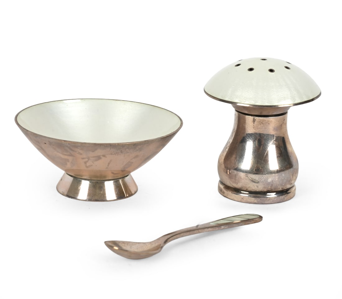 EGON LAURIDSEN ELA STERLING ENAMEL SALT PEPPER (1 of 12)