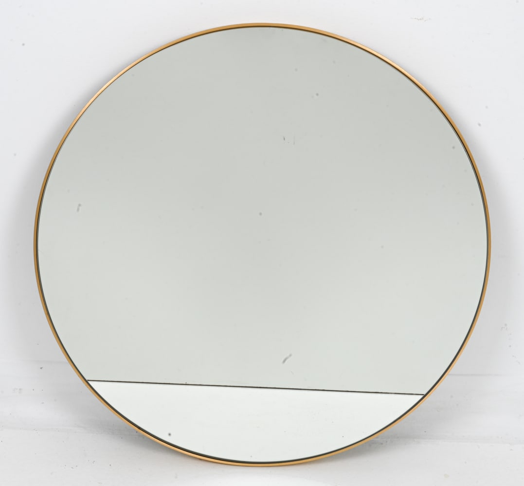 BRASS FRAME ROUND MIRROR - 2