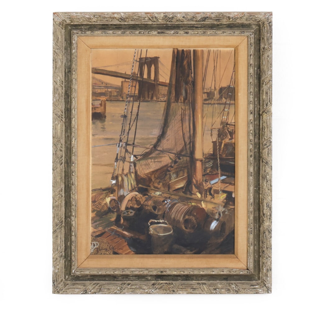 SANDY SUTHERLAND (1902-1984) BROOKLYN BRIDGE VIEW (1 of 10)