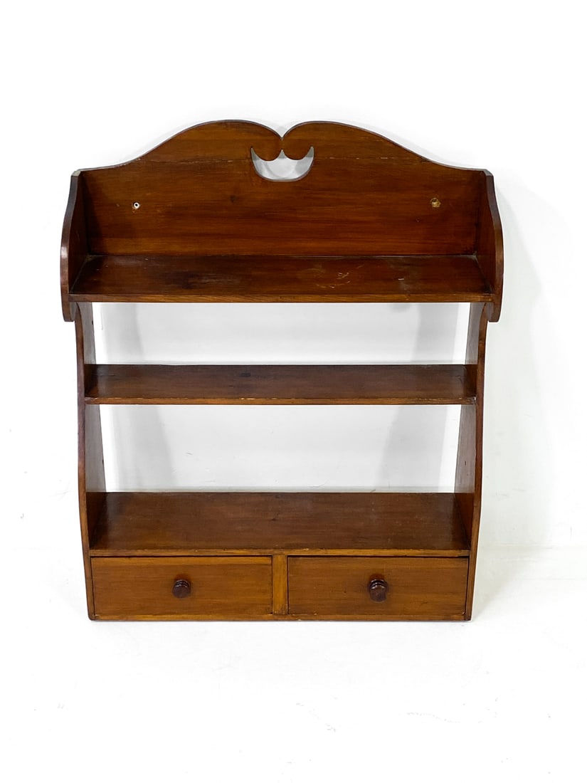 ANTIQUE PINE WALL SHELF - 2