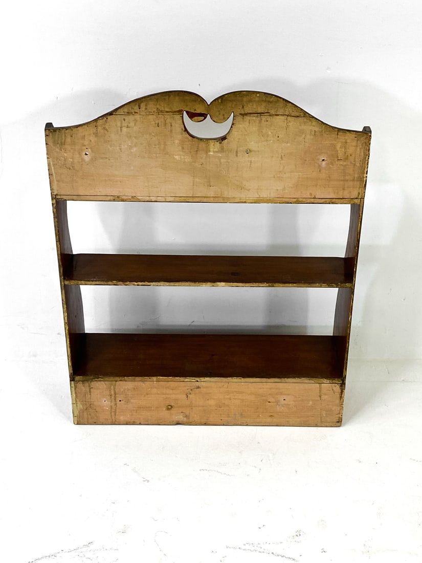 ANTIQUE PINE WALL SHELF - 4