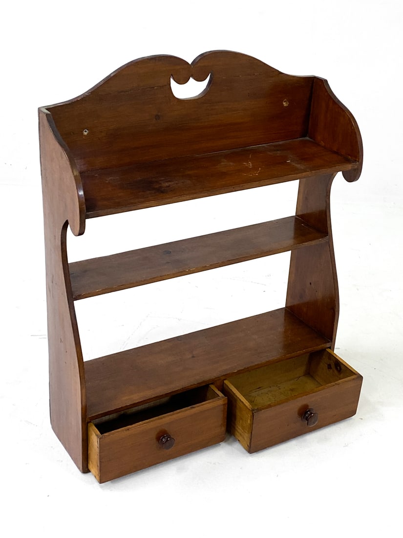 ANTIQUE PINE WALL SHELF - 6