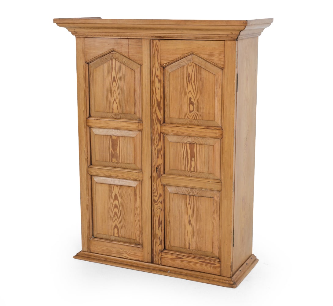 ANTIQUE ENGLISH PINE SECRETARY CABINET (1 of 17)