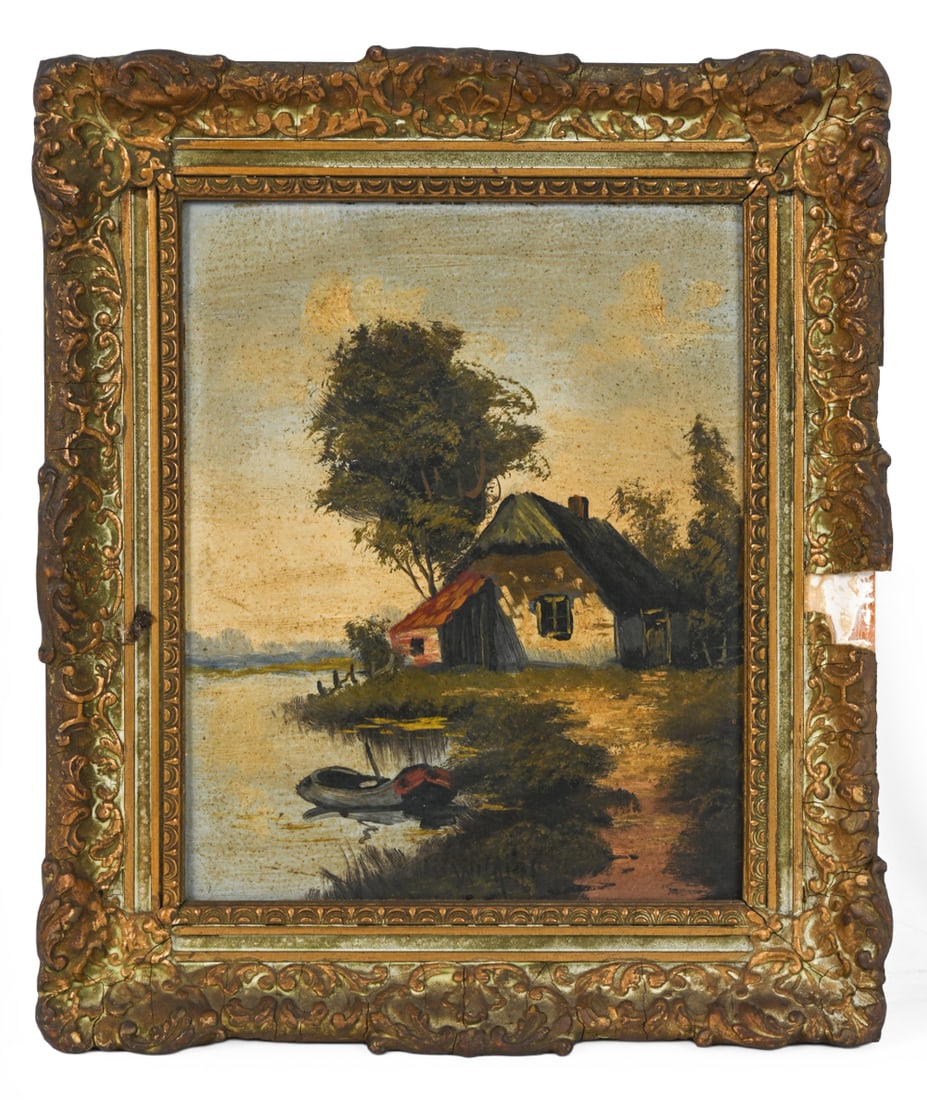 DUTCH LANDSCAPE O/B PAINTING (1 of 7)