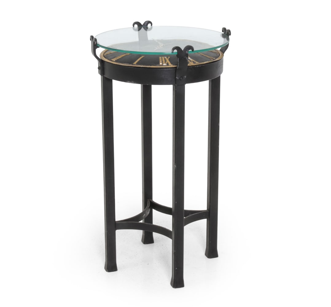 ANTIQUE CLOCK FACE SIDE TABLE (1 of 15)