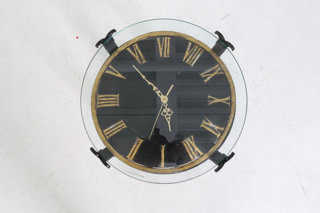 ANTIQUE CLOCK FACE SIDE TABLE - 2