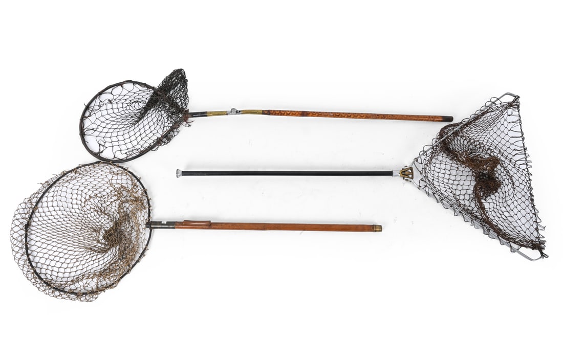 GROUPING OF (3) VINTAGE FISHING NETS (1 of 13)