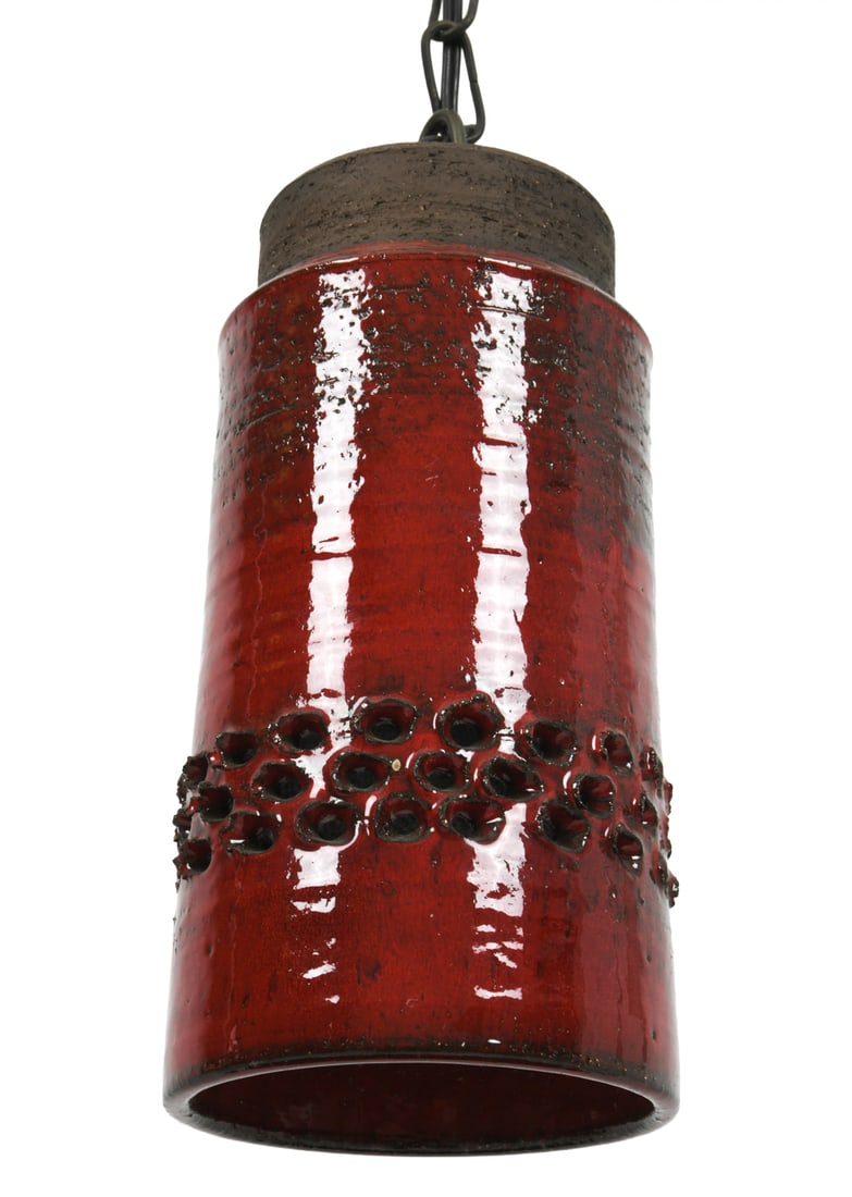 DANISH STUDIO CERAMIC PENDANT LIGHT C. 1970S (1 of 8)