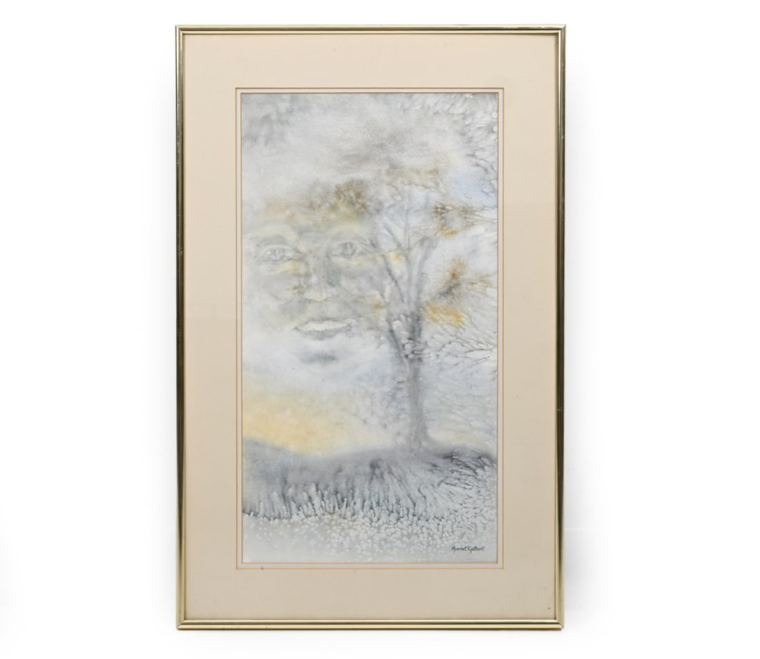 HARRIET GALLANT (AMERICAN) SURREALIST WATERCOLOR (1 of 5)