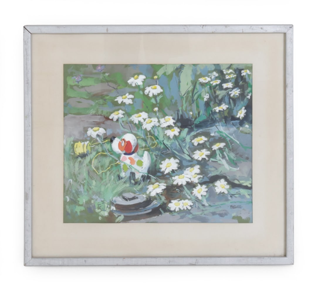JAMES R. PASCUCCI (1928-2015) A/B PAINTING: Signed lower right. Acrylic on board. Dimensions: (frame) H 20.5" x W 23" (sight) H 14" x W 16" Condition: Some scuffs to frame. Wear consistent with age.