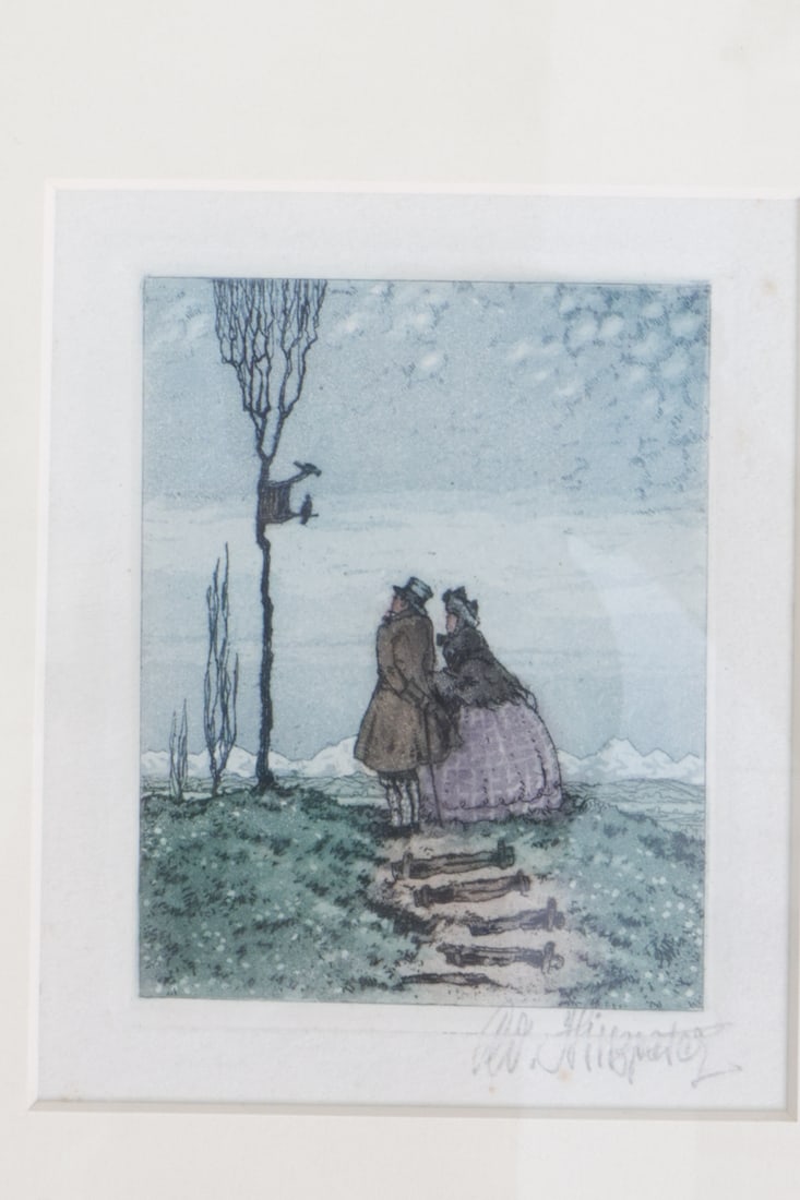 (2) WINTERTIME LITHOGRAPHS - 6