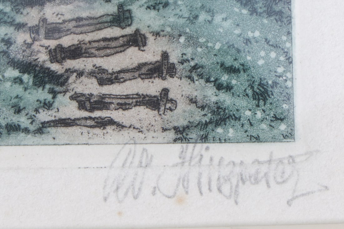 (2) WINTERTIME LITHOGRAPHS - 9