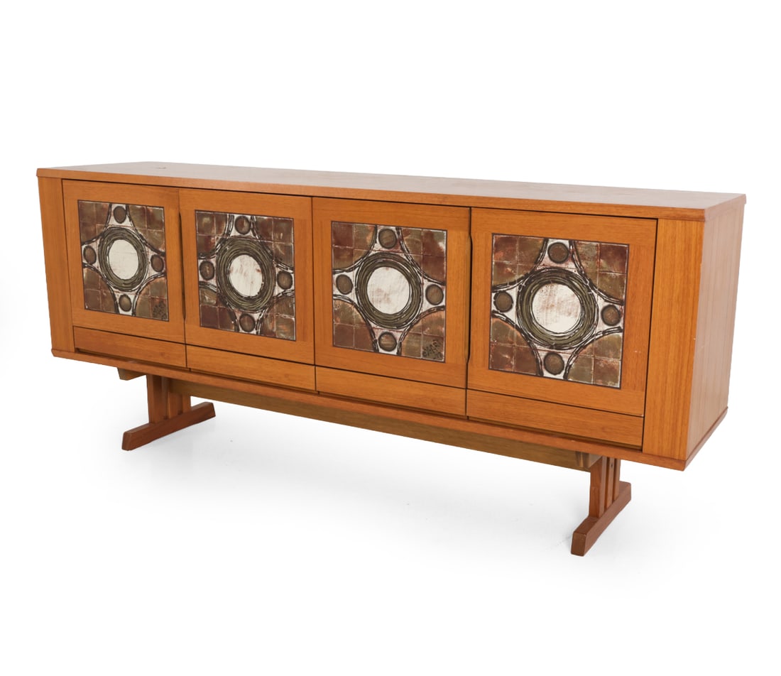 GANGSO MOBLER DANISH TEAK & TILE SIDEBOARD (1 of 18)