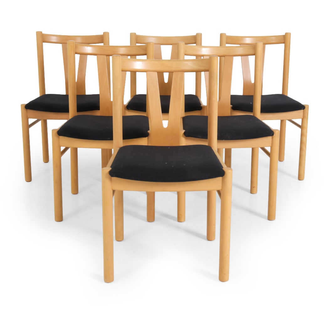 (6) SCHOU ANDERSEN DANISH BEECH DINING CHAIRS (1 of 15)