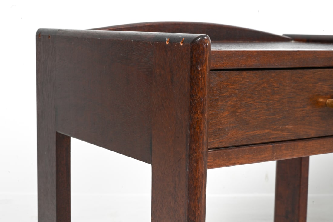 PAIR TEAK NIGHTSTANDS - 4