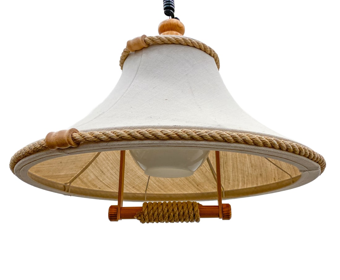ATTR MARKSLOJD SWEDISH PINE PENDANT LAMP C. 1970S (1 of 12)