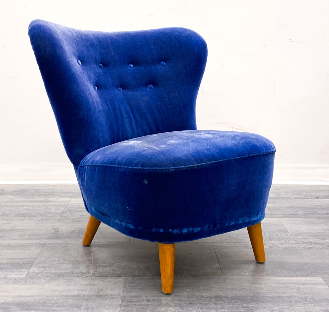 OSKAR BERNSTROM SWEDISH MOHAIR LOUNGE CHAIR 1950S (1 of 13)