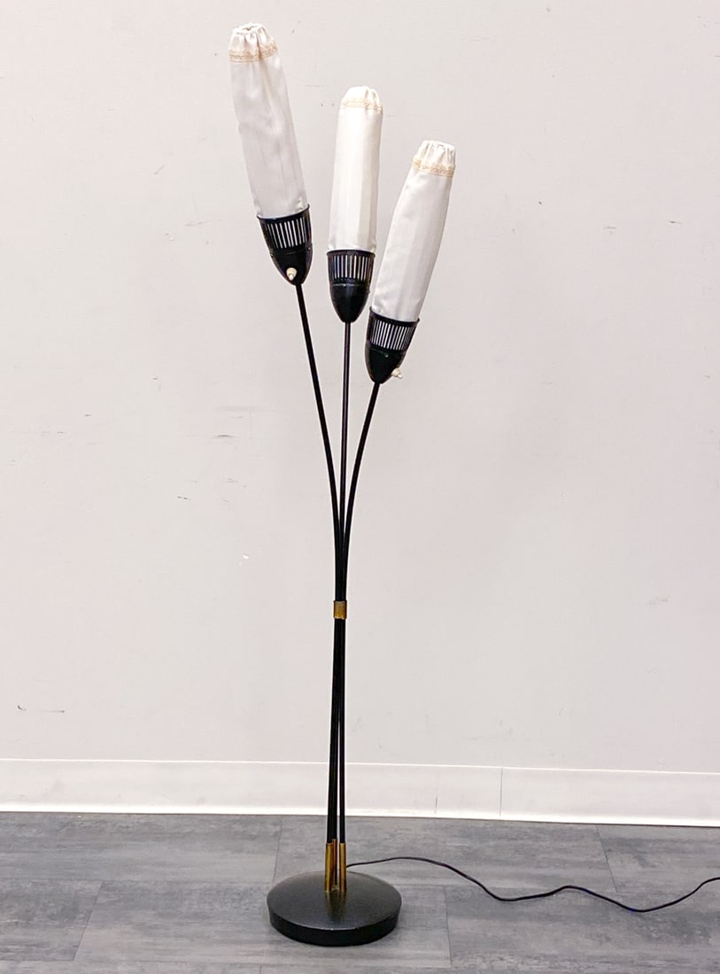 STA TYP 184/3 SWEDISH THREE LIGHT FLOOR LAMP 1950S (1 of 15)