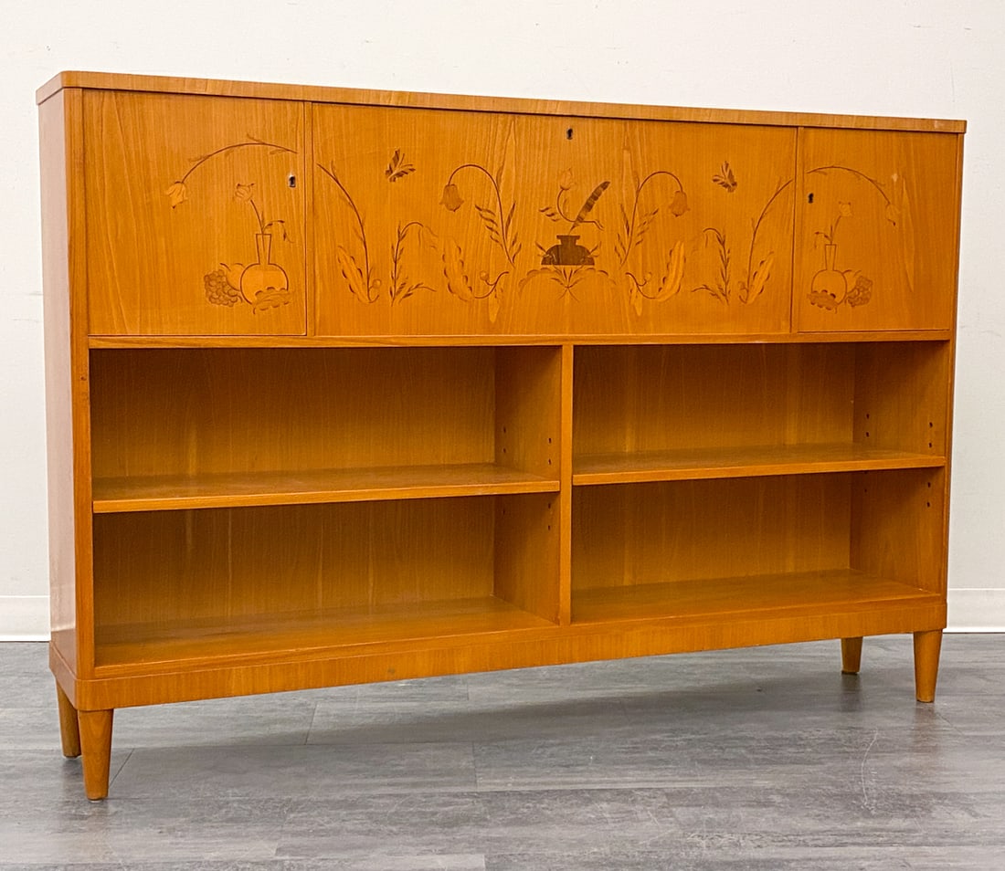 ATTR. MJOLBY INTARSIA SWEDISH SECRETARY BOOKSHELF (1 of 12)