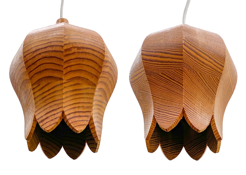 PAIR OF SWEDISH PINE PENDANT LAMPS C. 1970S (1 of 14)