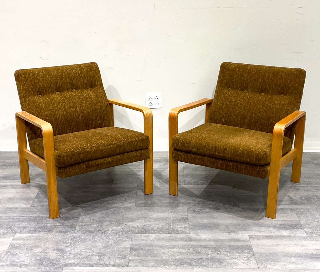 PAIR EKSTROM STYLE SWEDISH LOUNGE CHAIRS 1960S (1 of 16)