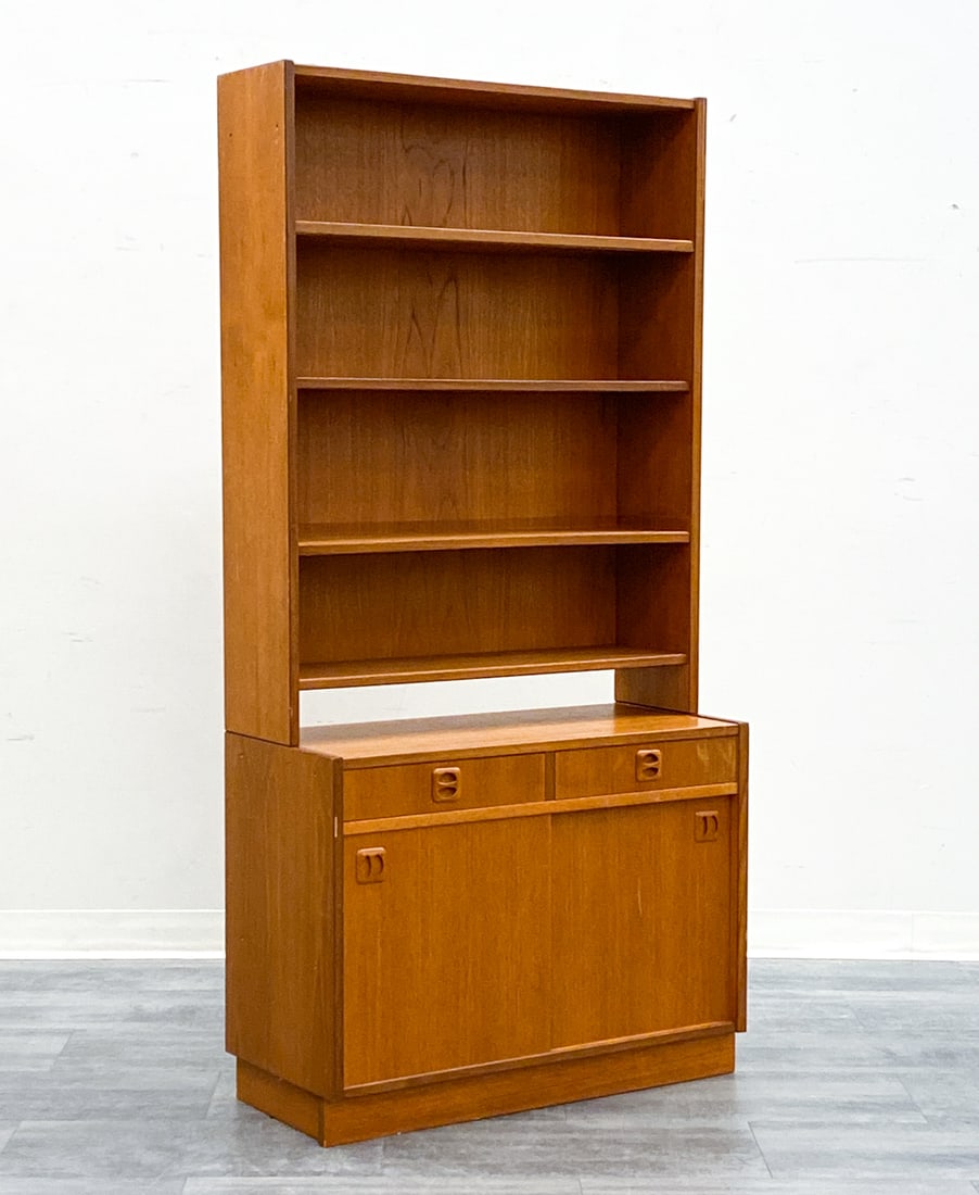 DANISH TEAK BOOKCASE CABINET C. 1960S (1 of 11)