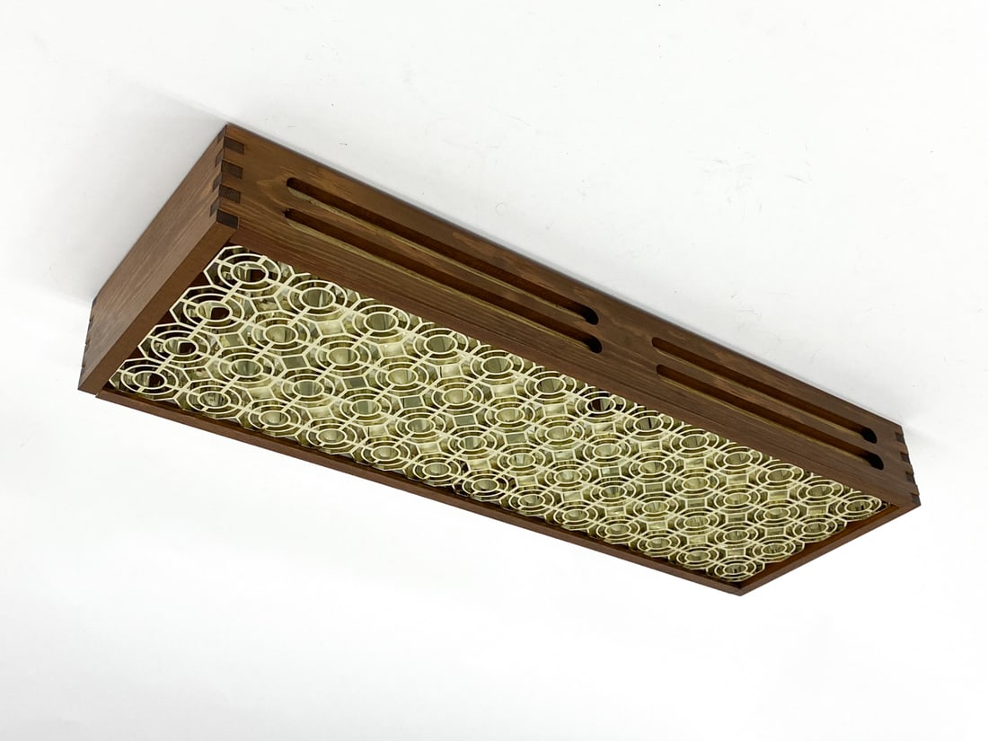 SCANDINAVIAN PINE CEILING LIGHT C. 1960S - 10