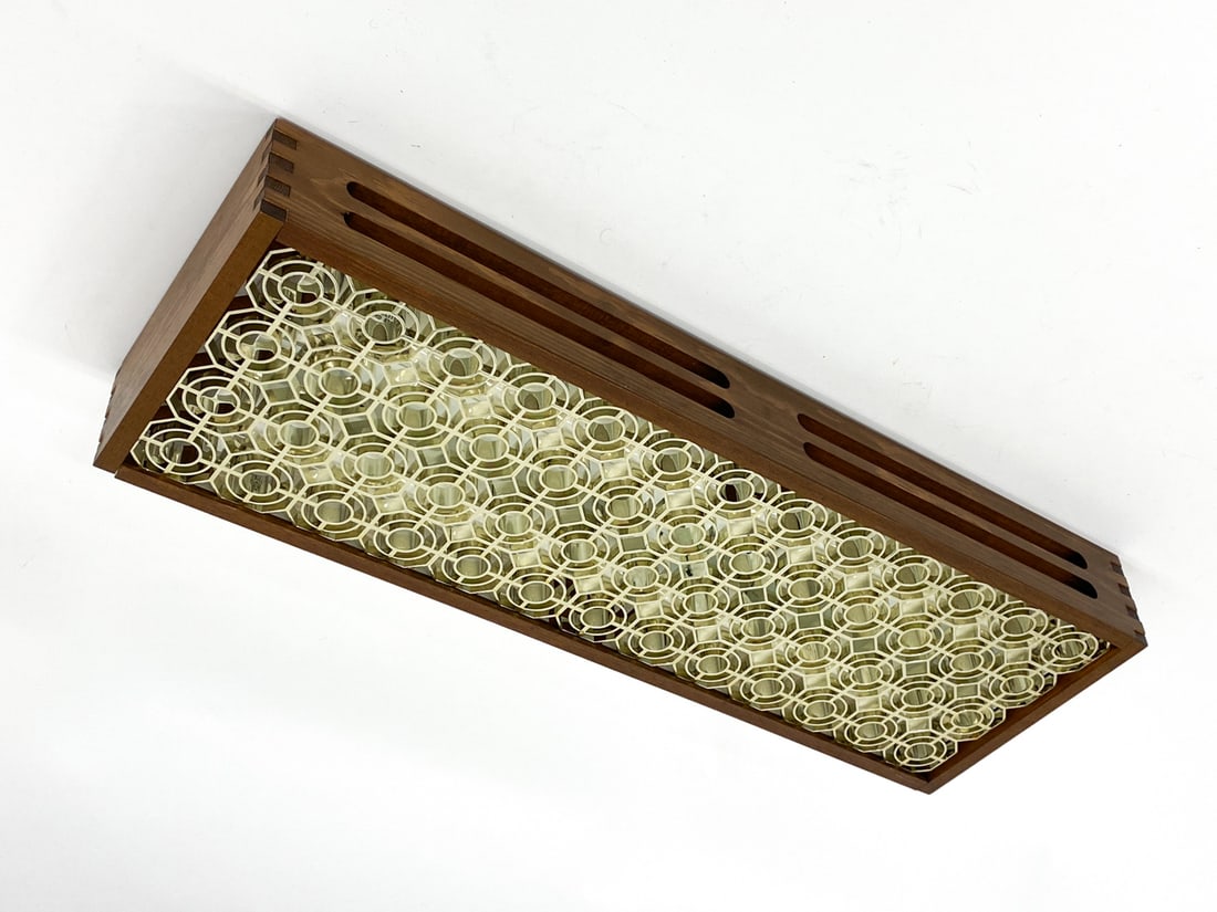 SCANDINAVIAN PINE CEILING LIGHT C. 1960S - 11