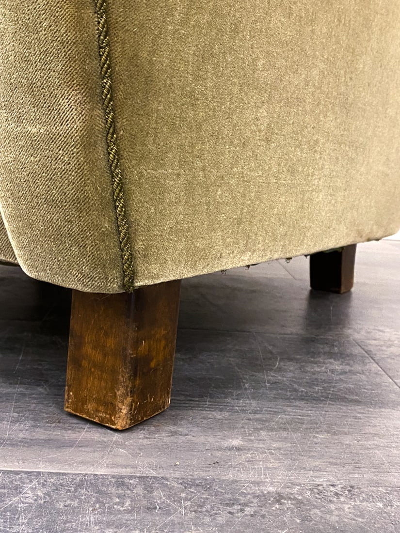 PAIR ART DECO SWEDISH MOHAIR LOUNGE CHAIRS 1930S - 4