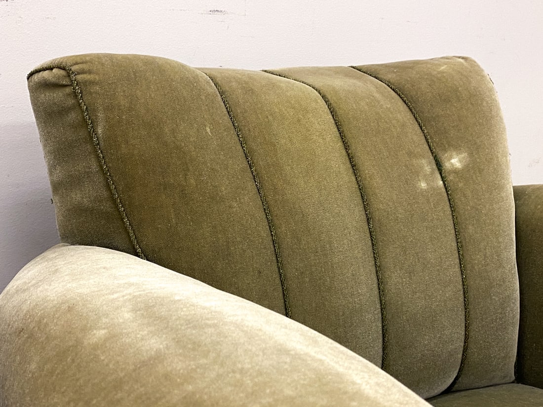 PAIR ART DECO SWEDISH MOHAIR LOUNGE CHAIRS 1930S - 7