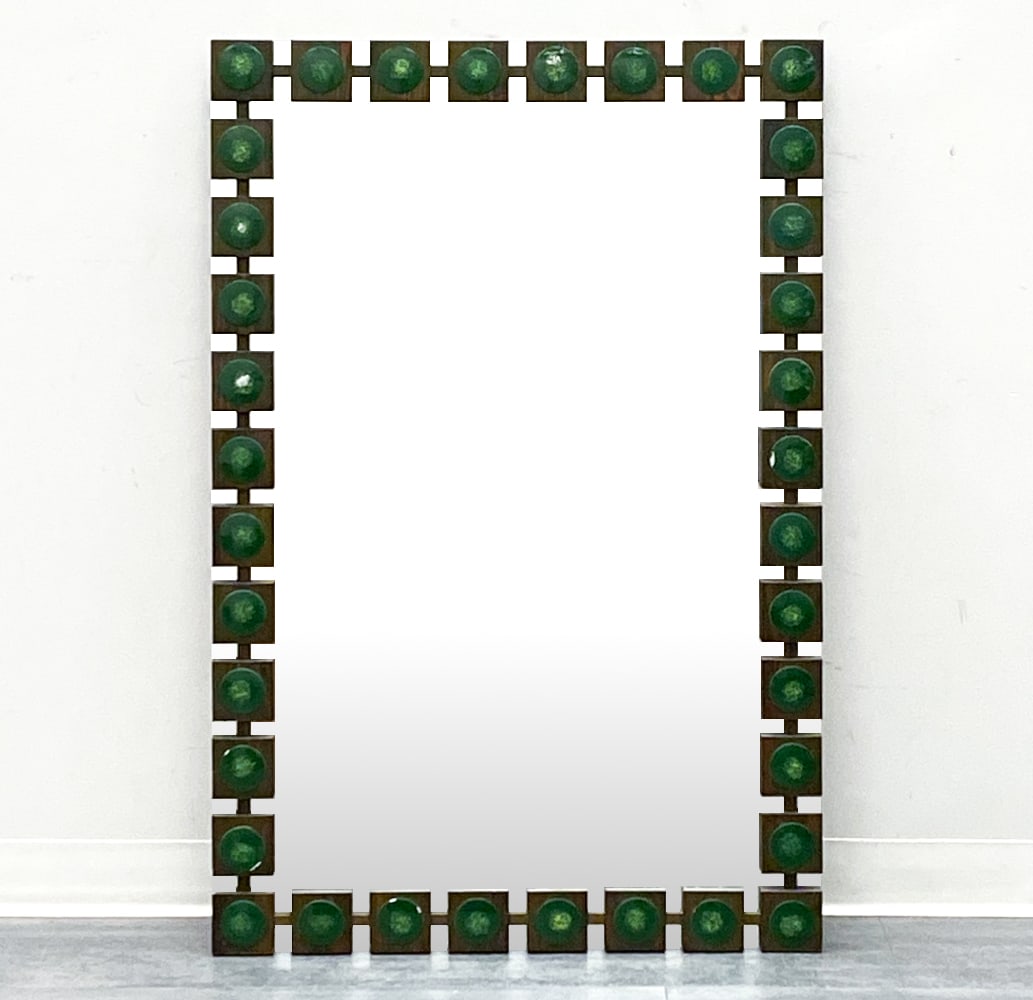 AB GLASS & TRA HOVMANTORP SWEDISH PINE WALL MIRROR (1 of 8)