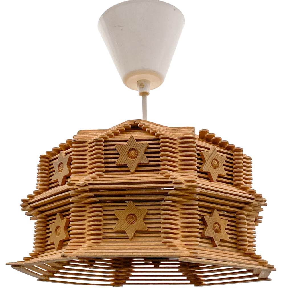 SWEDISH PINE PENDANT LIGHT C. 1960S (1 of 11)