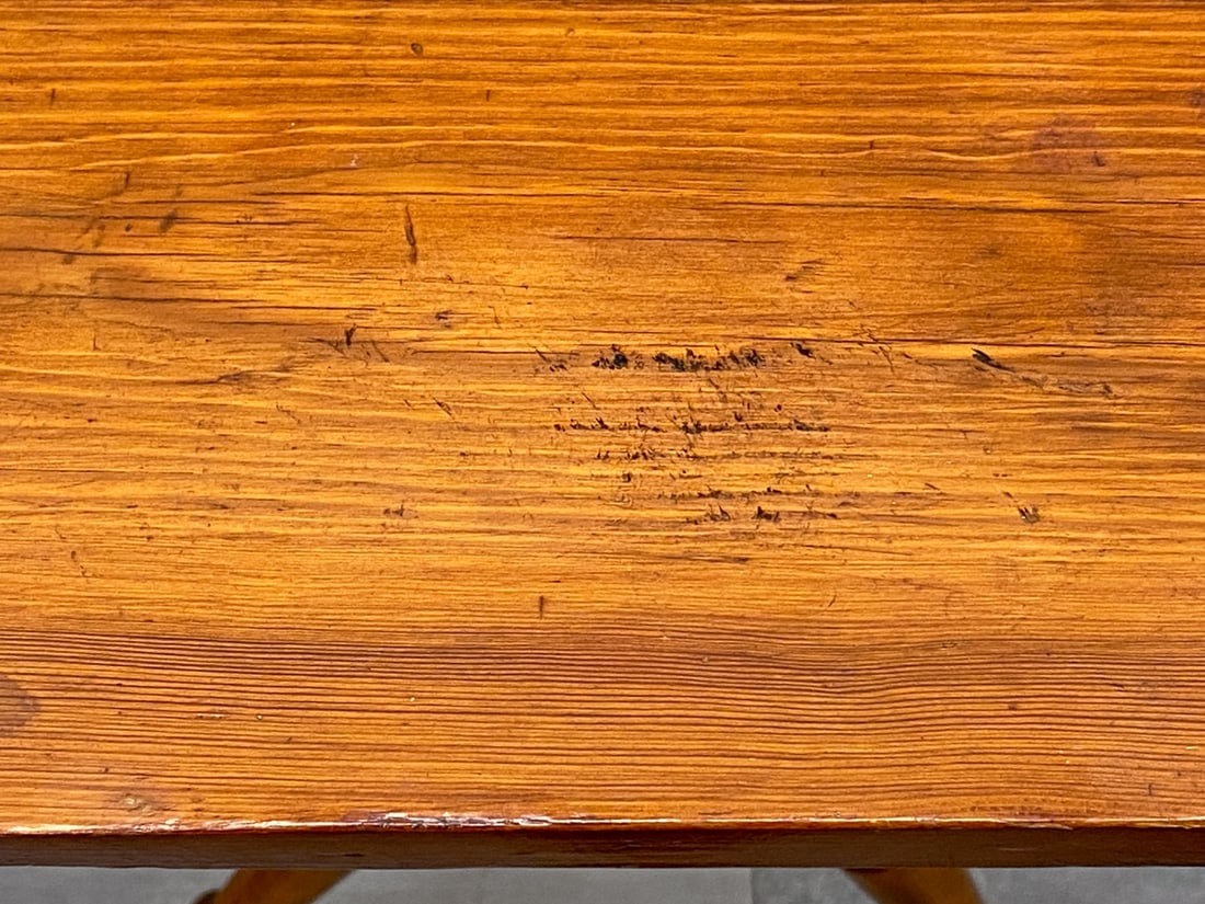 SCANDINAVIAN TURNED PINE TABLE - 5
